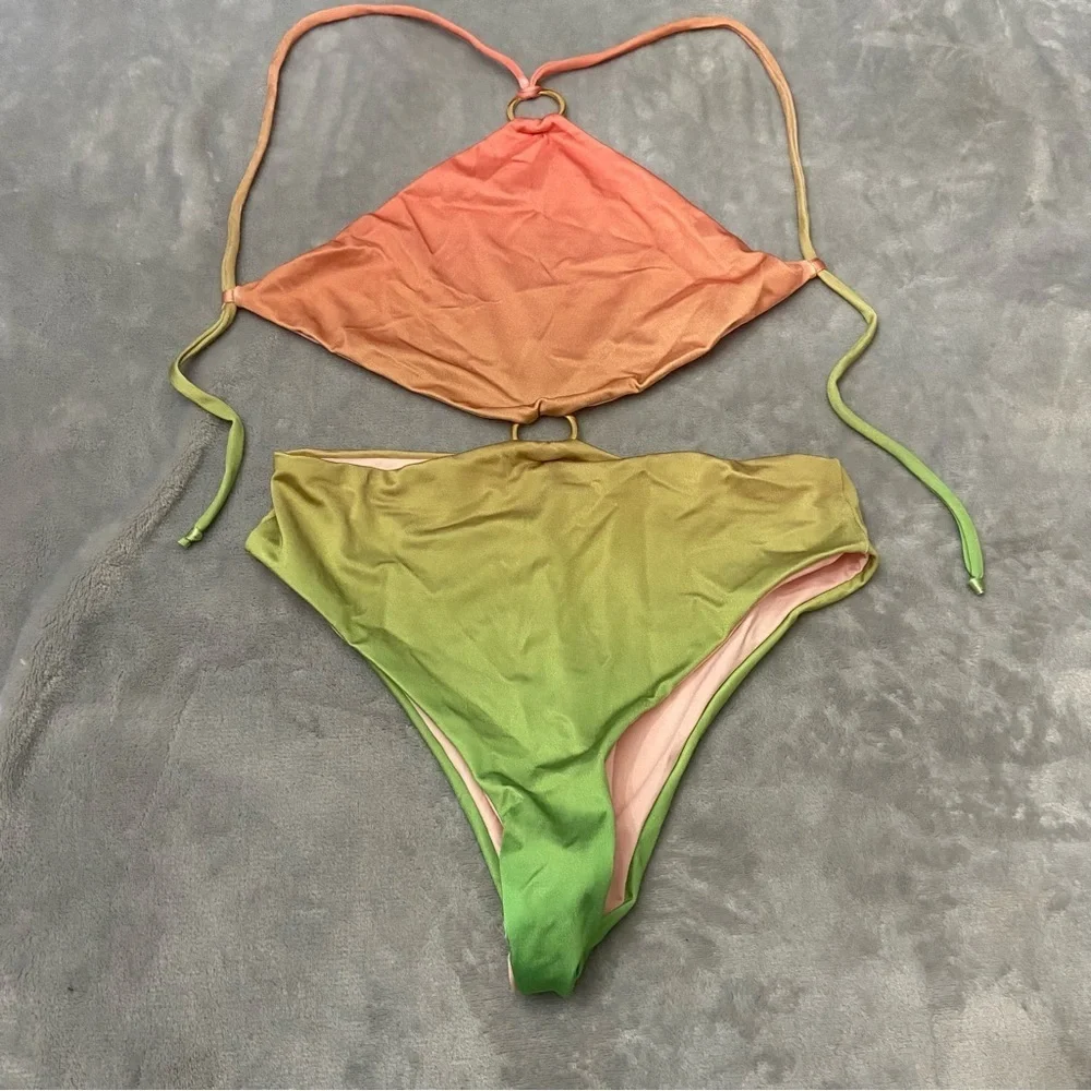 New! Baobab Kira Cut-Out Ombré Gradient One-Piece Swimsuit 27684